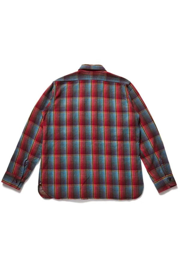Warehouse & Co. Lot 3022 Flannel With Chinstrap One Wash Shirt - Red/Navy