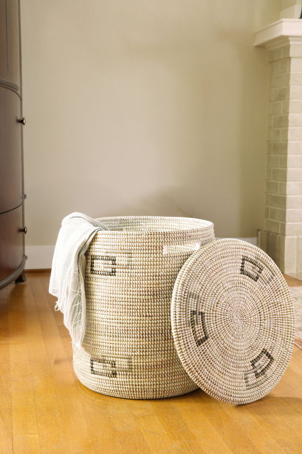 African Modern Perfect Match Flat Lid Storage Basket