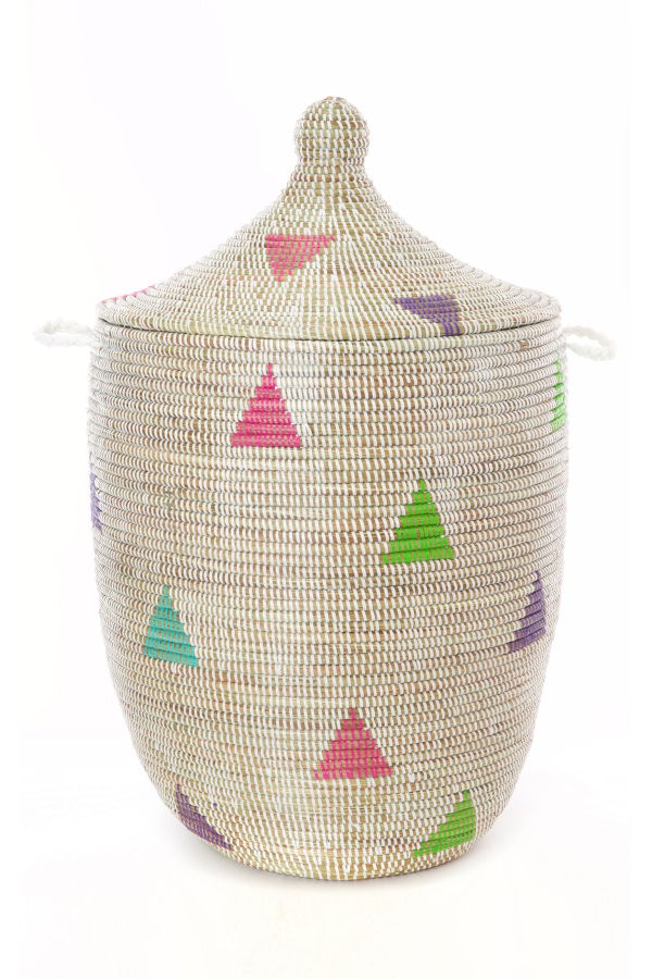 African Modern Teranga Triangles Hamper Basket