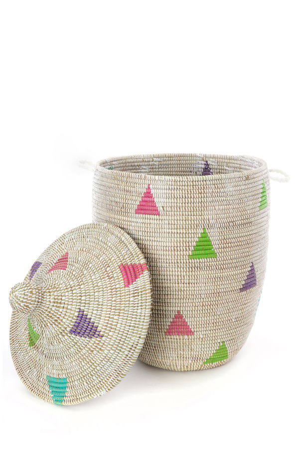 African Modern Teranga Triangles Hamper Basket