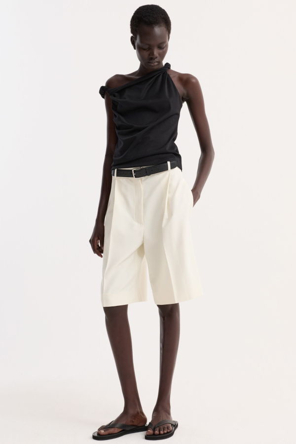 Rohe Sculptural Top in Cotton Silk - Black