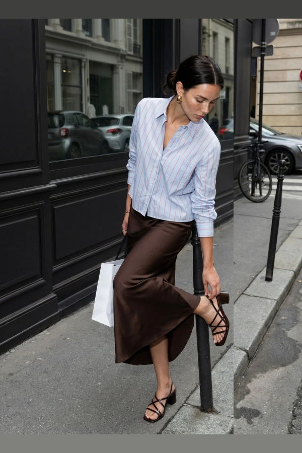 The Shirt The Long Sleeve Boxy Crop Shirt