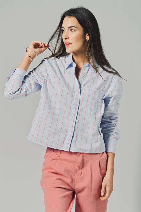 The Shirt The Long Sleeve Boxy Crop Shirt
