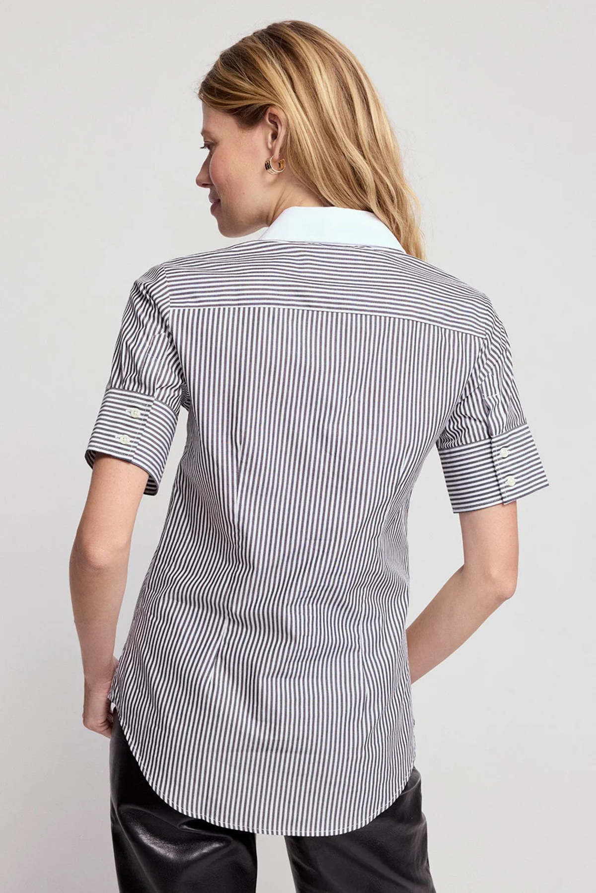 The Shirt Short Sleeve Shirt - Gunmetal/White - Image 4 of 5