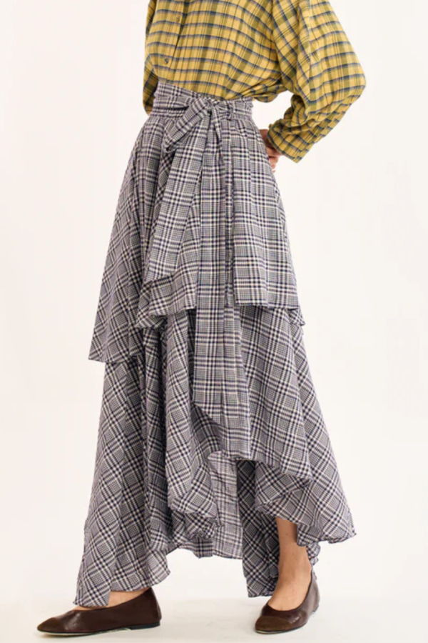 RUJUTA SHETH Circa Skirt - Kelp Chex