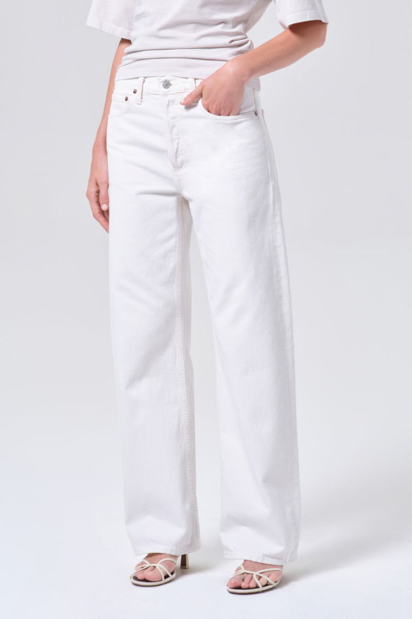AGOLDE Arc Jean 32" - Chalk White