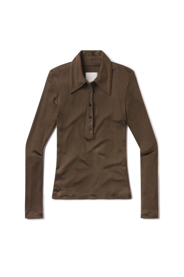 Citizens of Humanity Shaea Polo Top - Cocoa