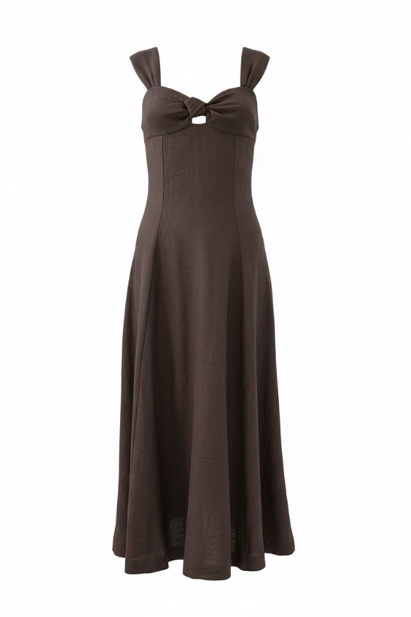 Faithfull The Brand Pallida Dress - Espresso
