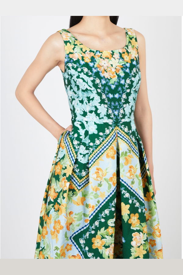 Saloni Martine Dress - Bellis Wreath