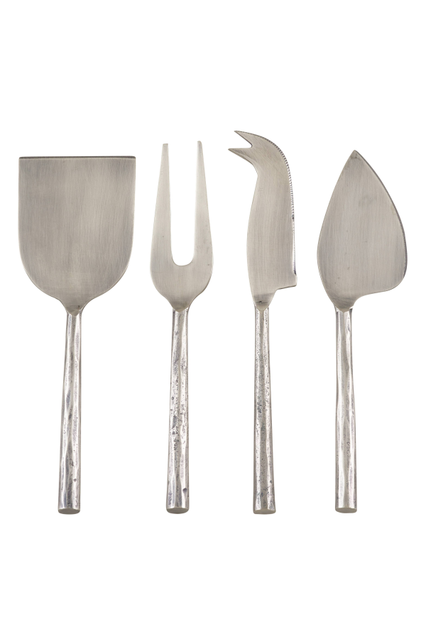 Saro Lifestyle Stainless Steel Cheese Set - Silver