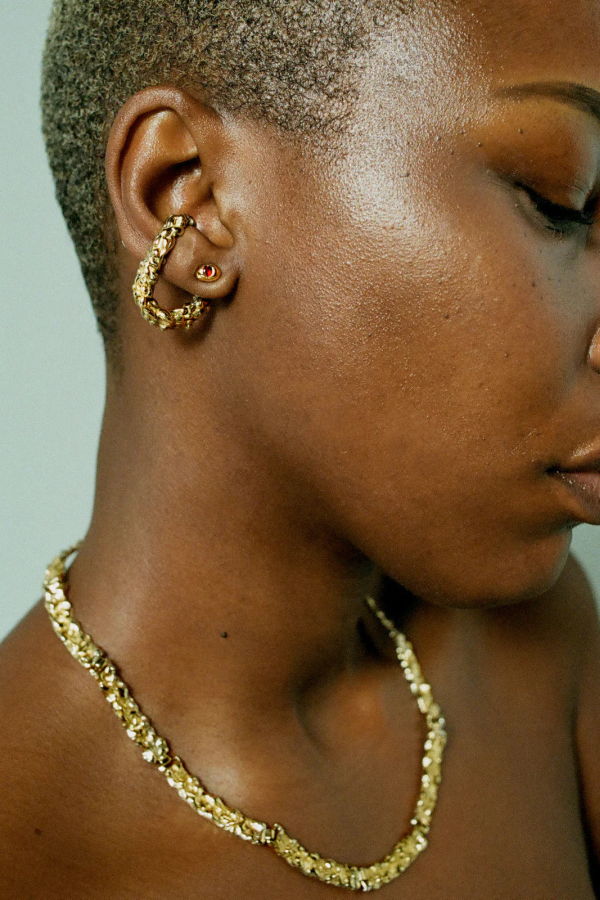 FARIS Bruto Necklace Collar - 14K Gold Plated Bronze