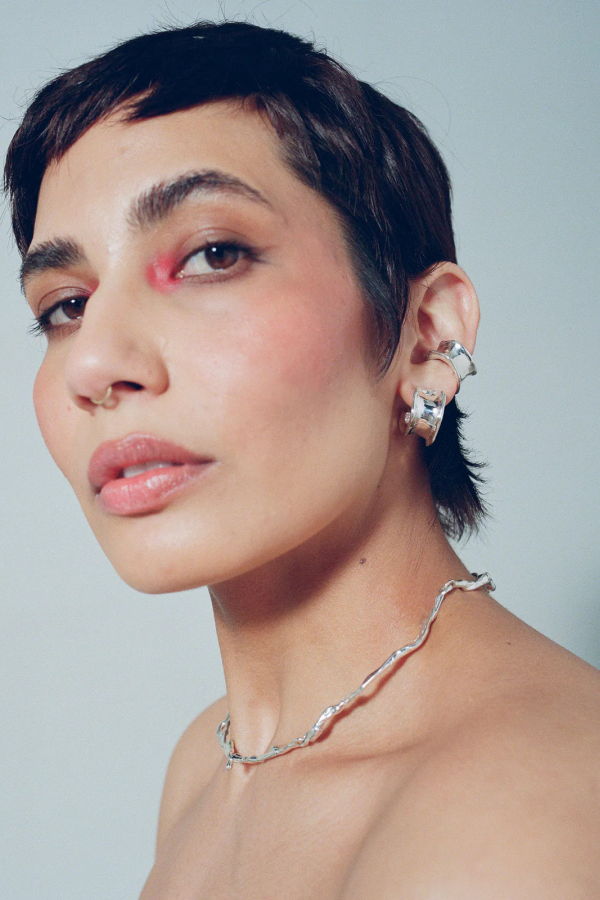 FARIS Calamari Hoops - Sterling Silver