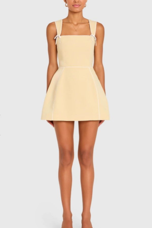 Amanda Uprichard Baylee Romper - Cornsilk / Ivory