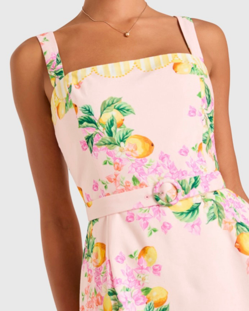 Amanda Uprichard Judie Romper - Limoncello
