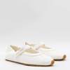 MIU MIU Plume Leather Flats - Ivory - Thumbnail 2