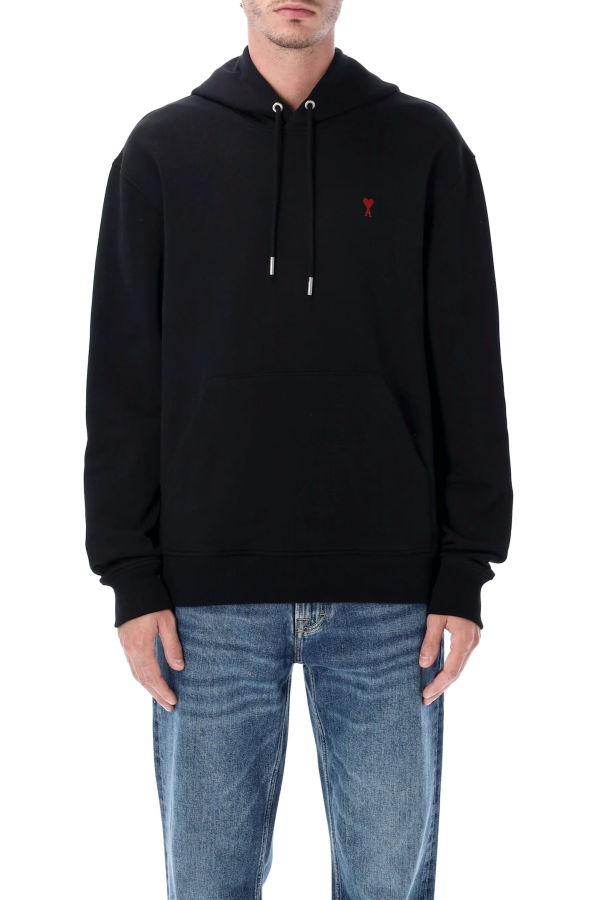 Ami Alexandre Mattiussi Ami Paris Ami de Cœur Cotton Hoodie - Noir