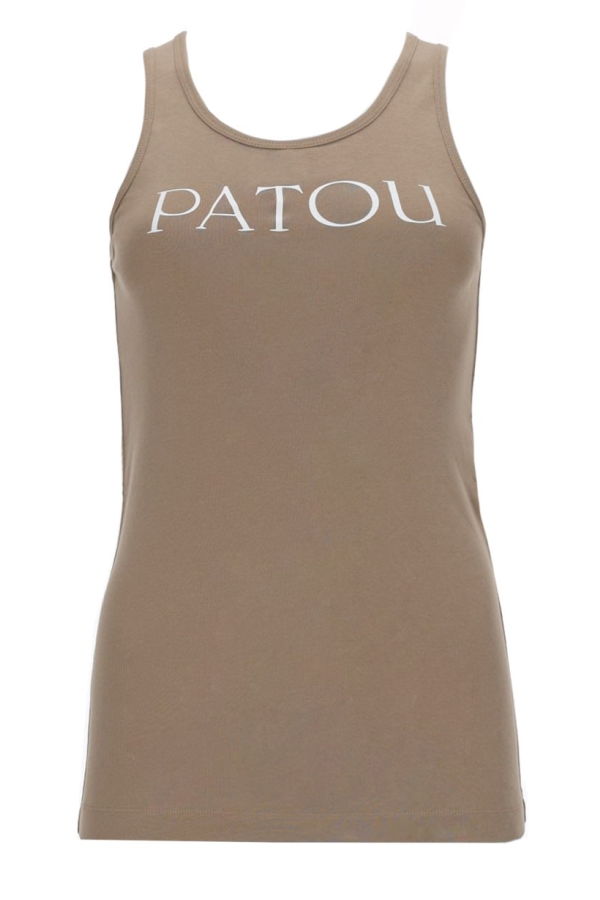 Patou Logo Print Tank Top - Beige