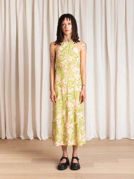 green emerald velvet dress TIE BACK MIDI DRESS