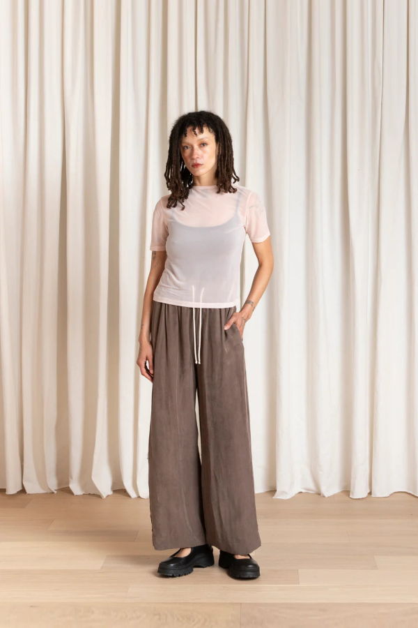 Ali Golden New Mesh T-Shirt Top - Ballet Pink