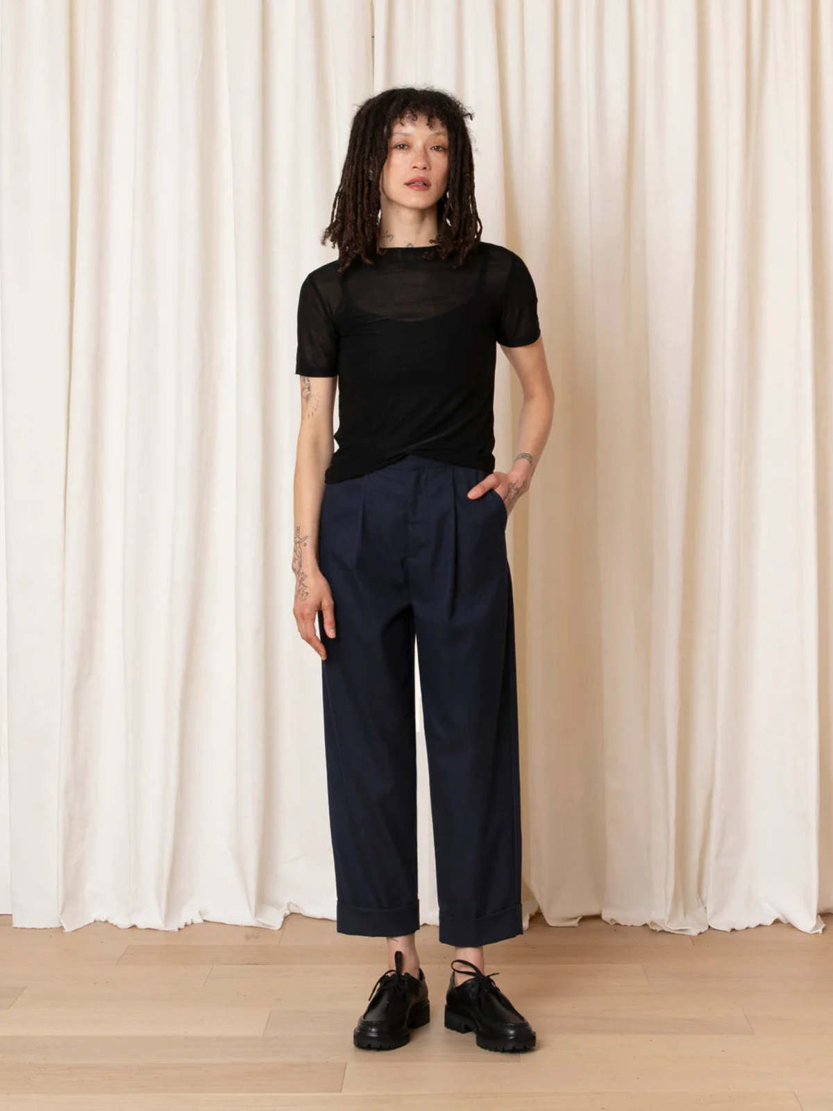 Ali Golden New Mesh Tee - Black - Image 2 of 5