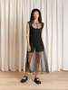 Ali Golden Pleated Mesh High Neck Dress - Thumbnail 2