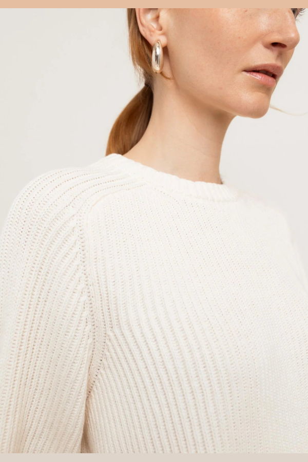 Paper Label Avery Crew Neck Sweater - Gardenia