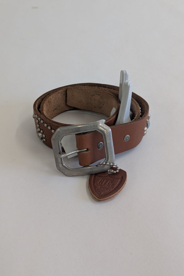 HOLLYWOOD TRADING CO Custom Studded Belt - Brown
