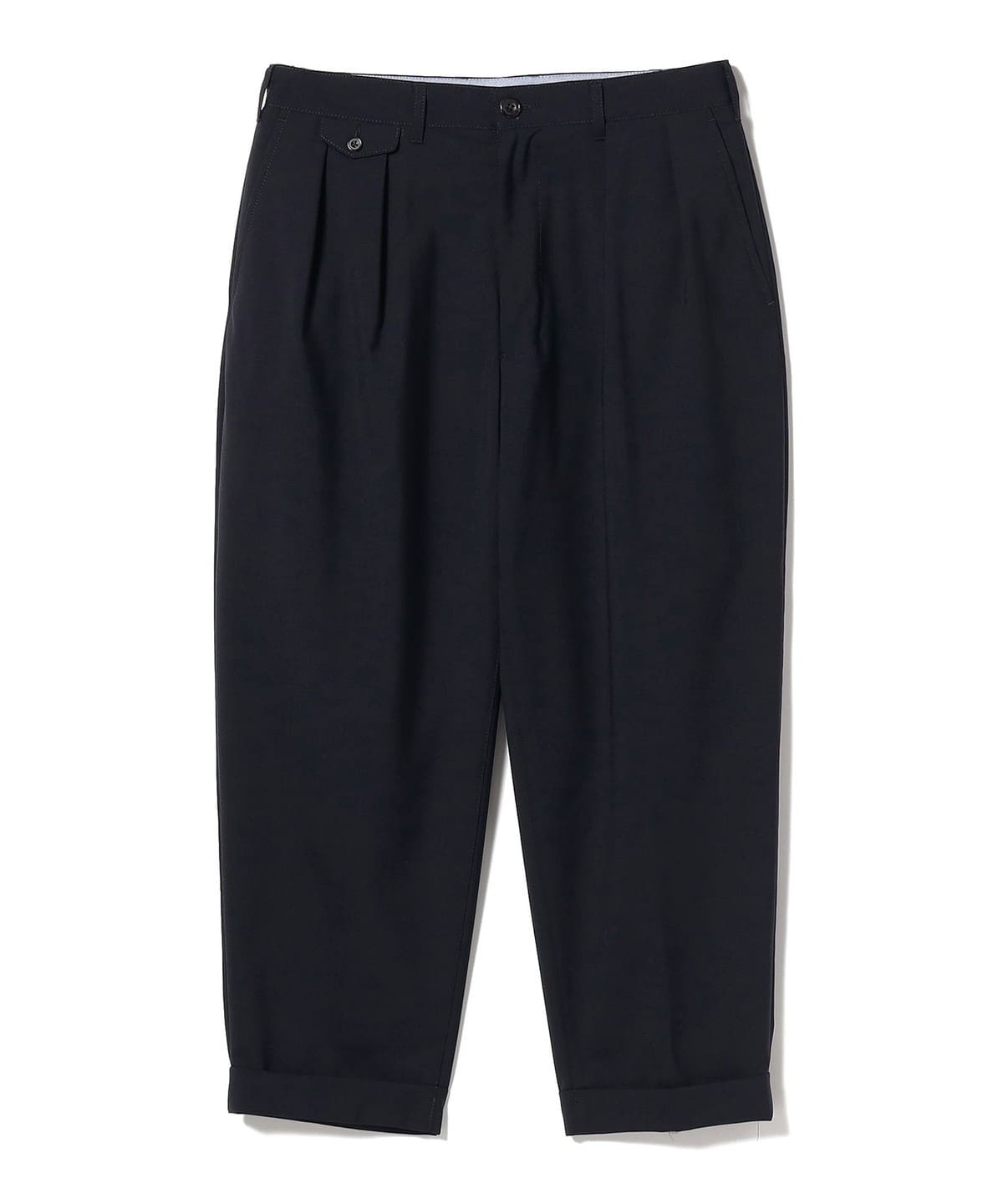 Beams Plus 2 Pleats Tapered Wool Tropical Trousers - Image 1 of 3