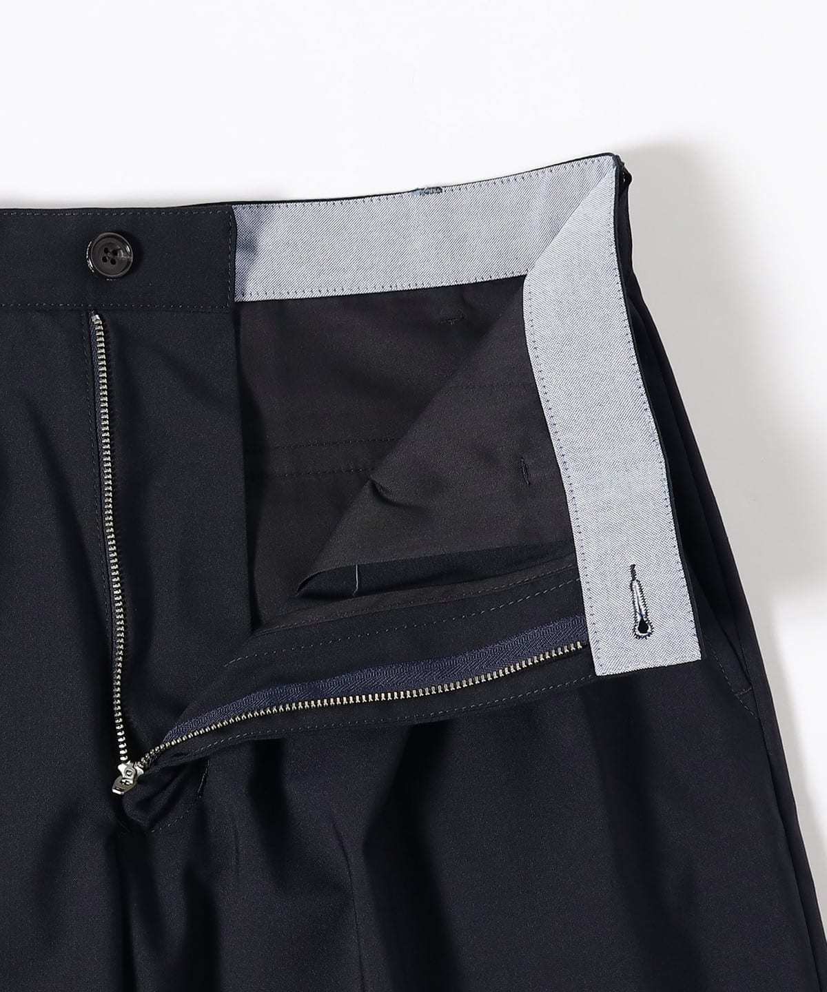 Beams Plus 2 Pleats Tapered Wool Tropical Trousers - Image 3 of 3