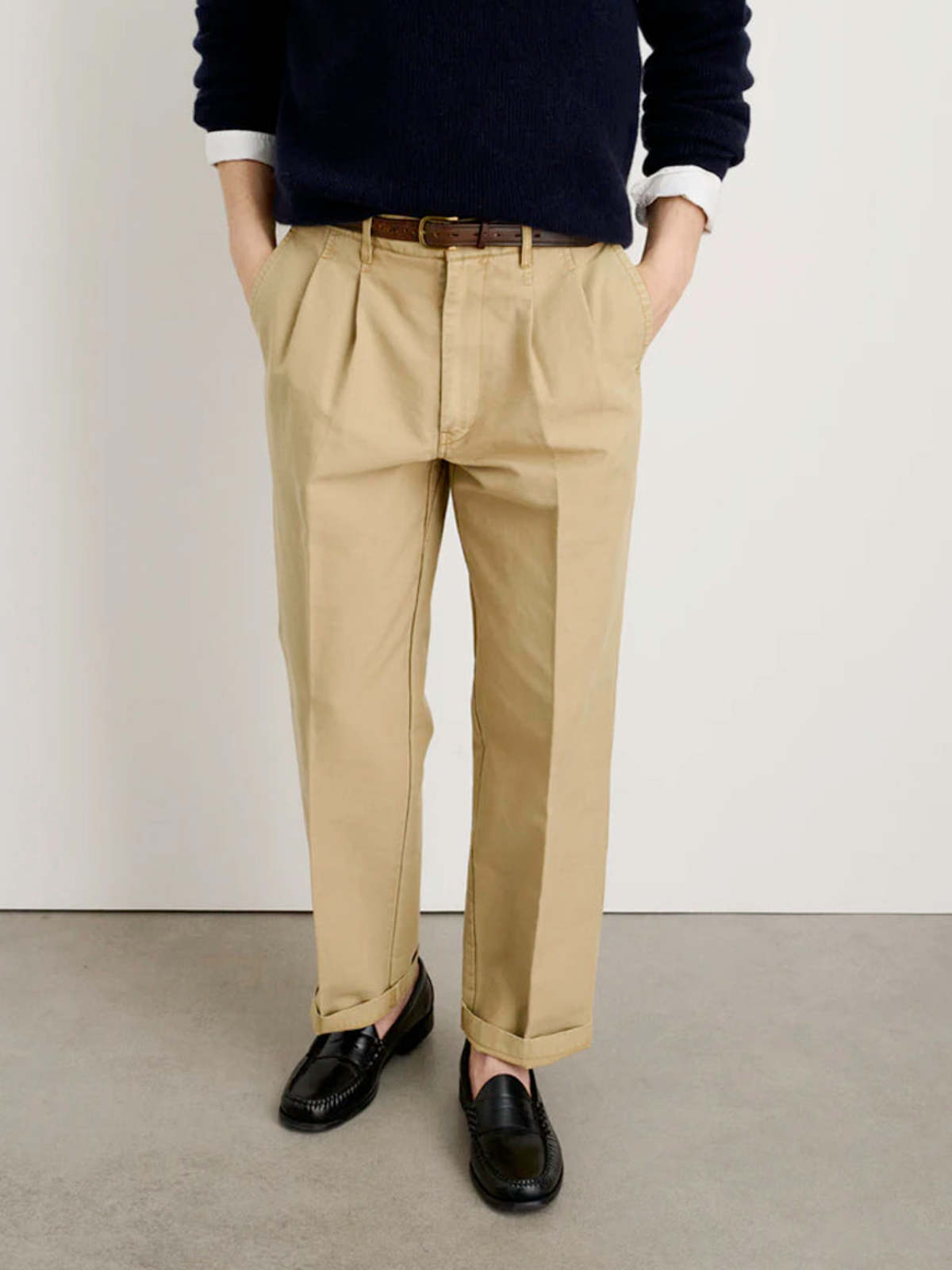 Alex Mill Mill Double Pleated Pant In Vintage Twill - Vintage Khaki - Image 3 of 8