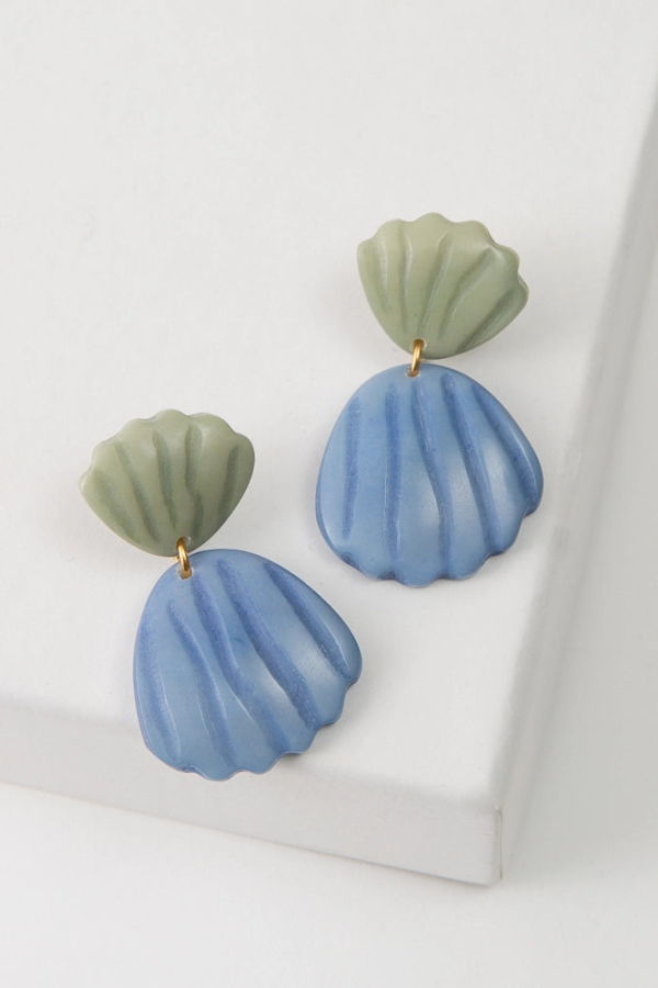 Noonday Coastal Carved Earrings