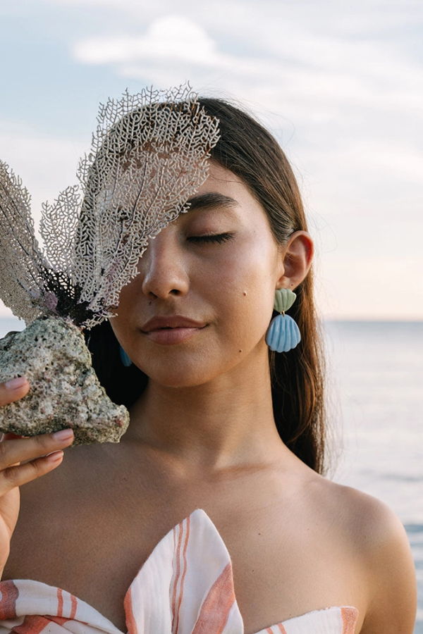 Noonday Coastal Carved Earrings
