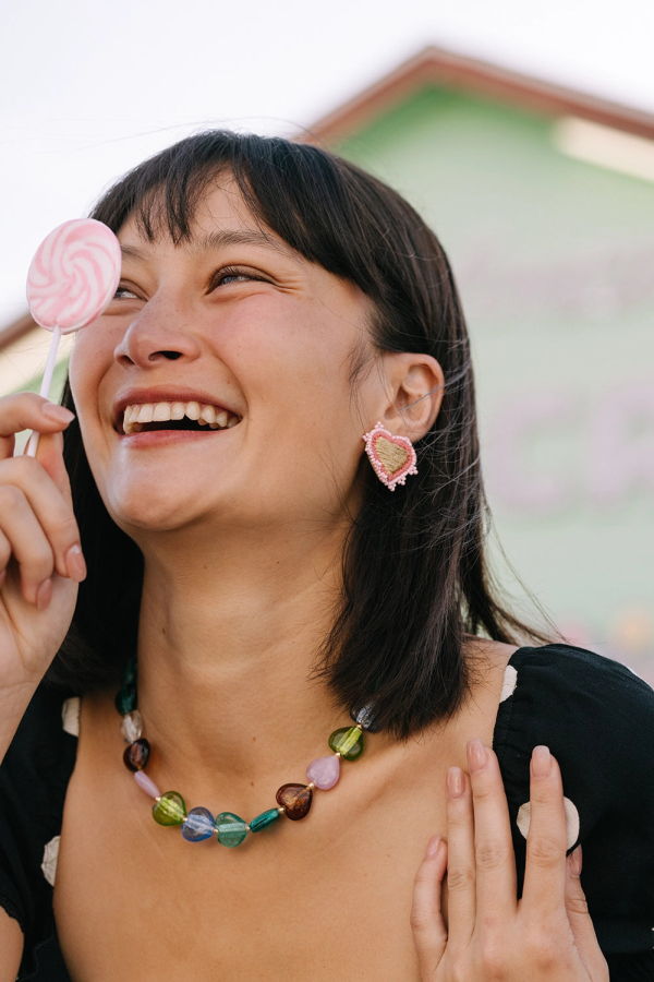 Noonday Doily Heart Earrings