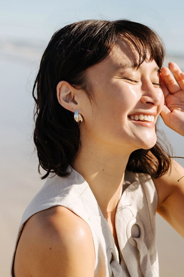 Noonday Double Dew Drop Earrings - Silver
