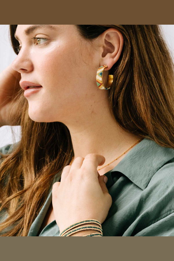 Noonday Festival Hoops Earrings - Multicolor