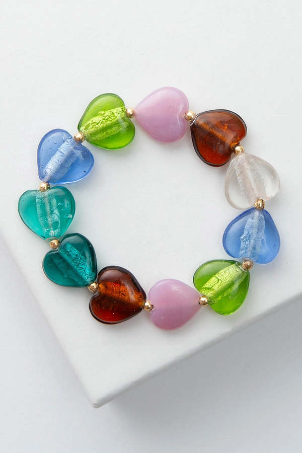Noonday Lampwork Heart Bracelet