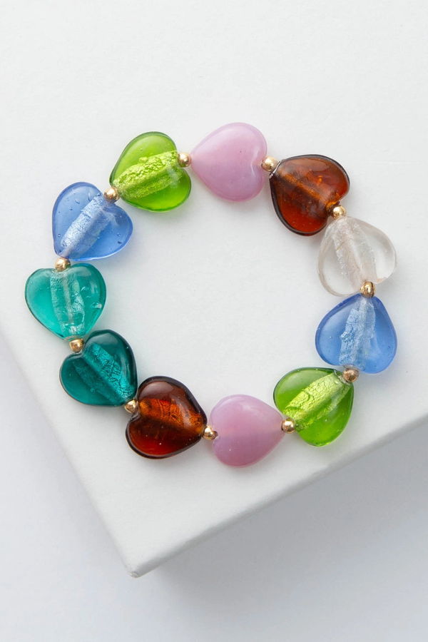 Noonday Lampwork Heart Bracelet
