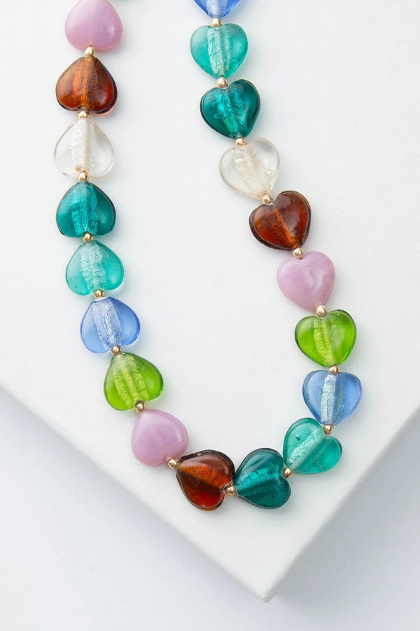 Noonday Lampwork Heart Necklace