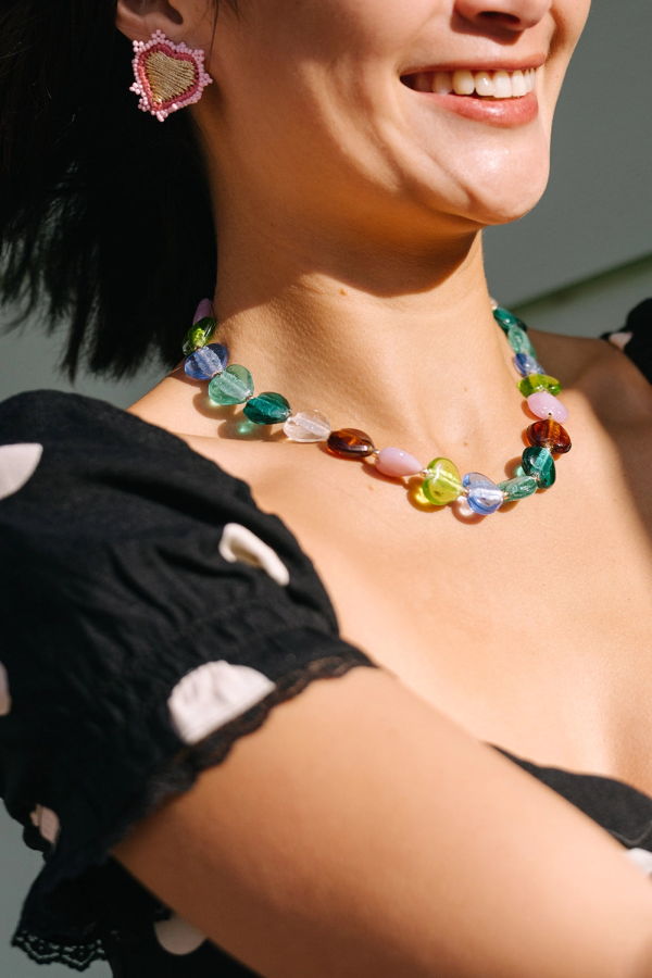 Noonday Lampwork Heart Necklace