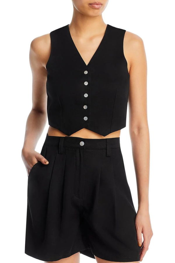 Donni. Twill Crop Vest Top