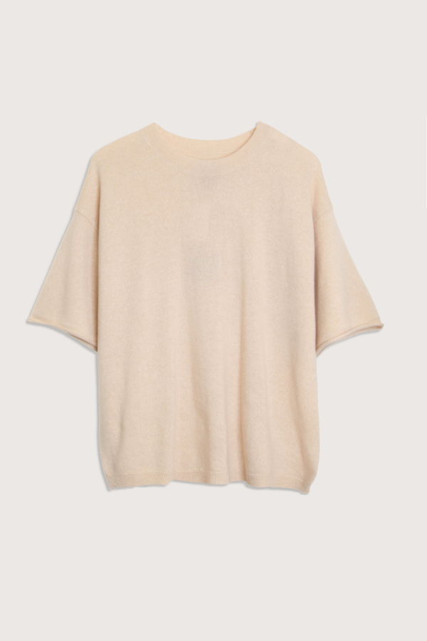 Jamie Haller The Cashmere Short Sleeve Tee - Creme