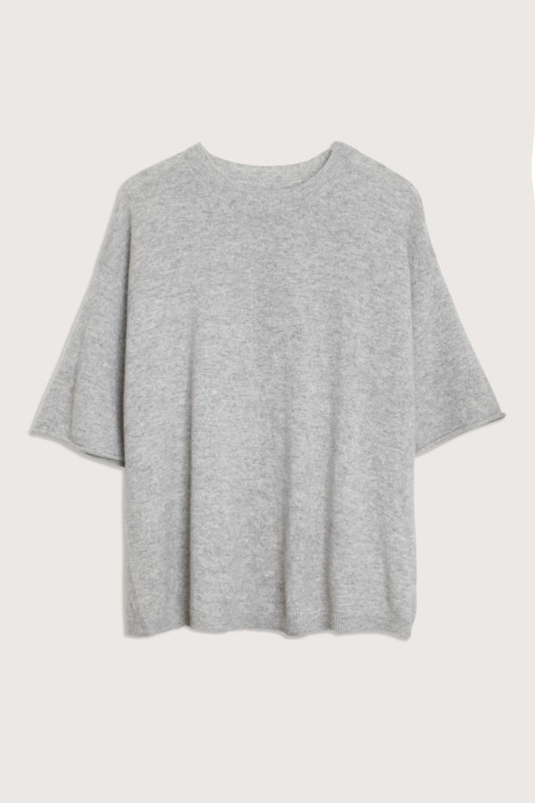 Jamie Haller The Cashmere Short Sleeve Tee Sweater - Oxford