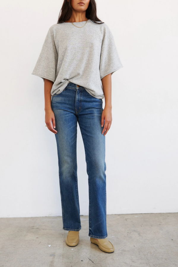 Jamie Haller The Cashmere Short Sleeve Tee Sweater - Oxford