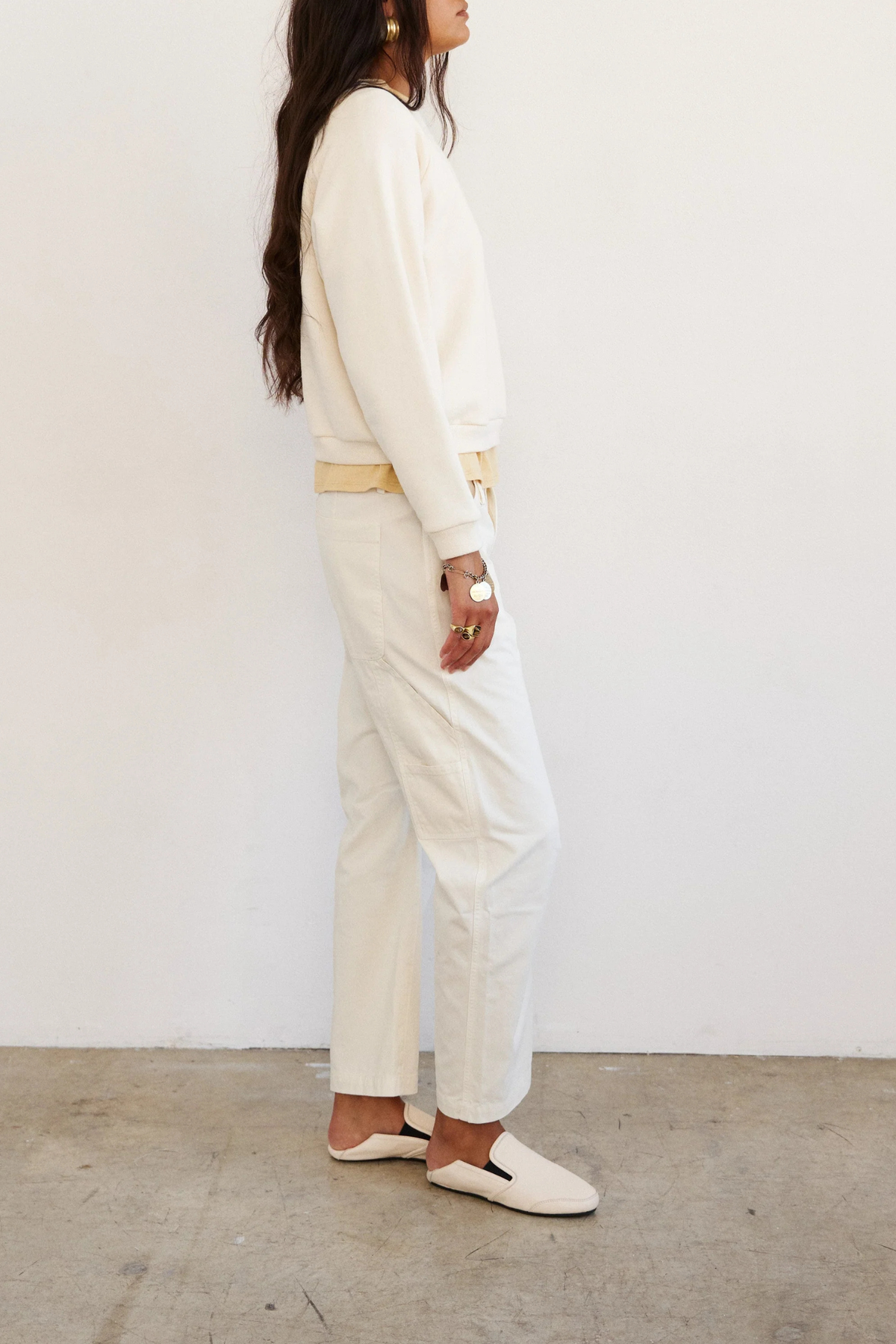 Jamie Haller The Daily Sweatshirt - Ecru - Image 3 of 4