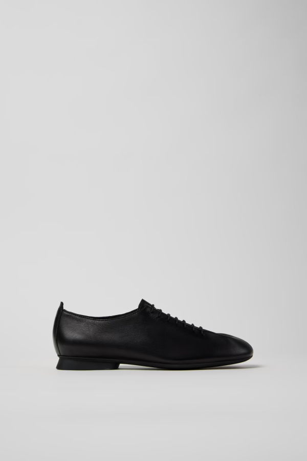 Camper Casi Myra Soft Leather Lace-Up Shoes - Black