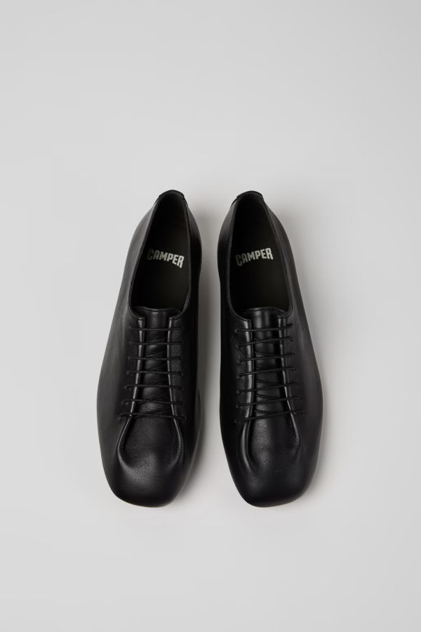 Camper Casi Myra Soft Leather Lace-Up Shoes - Black