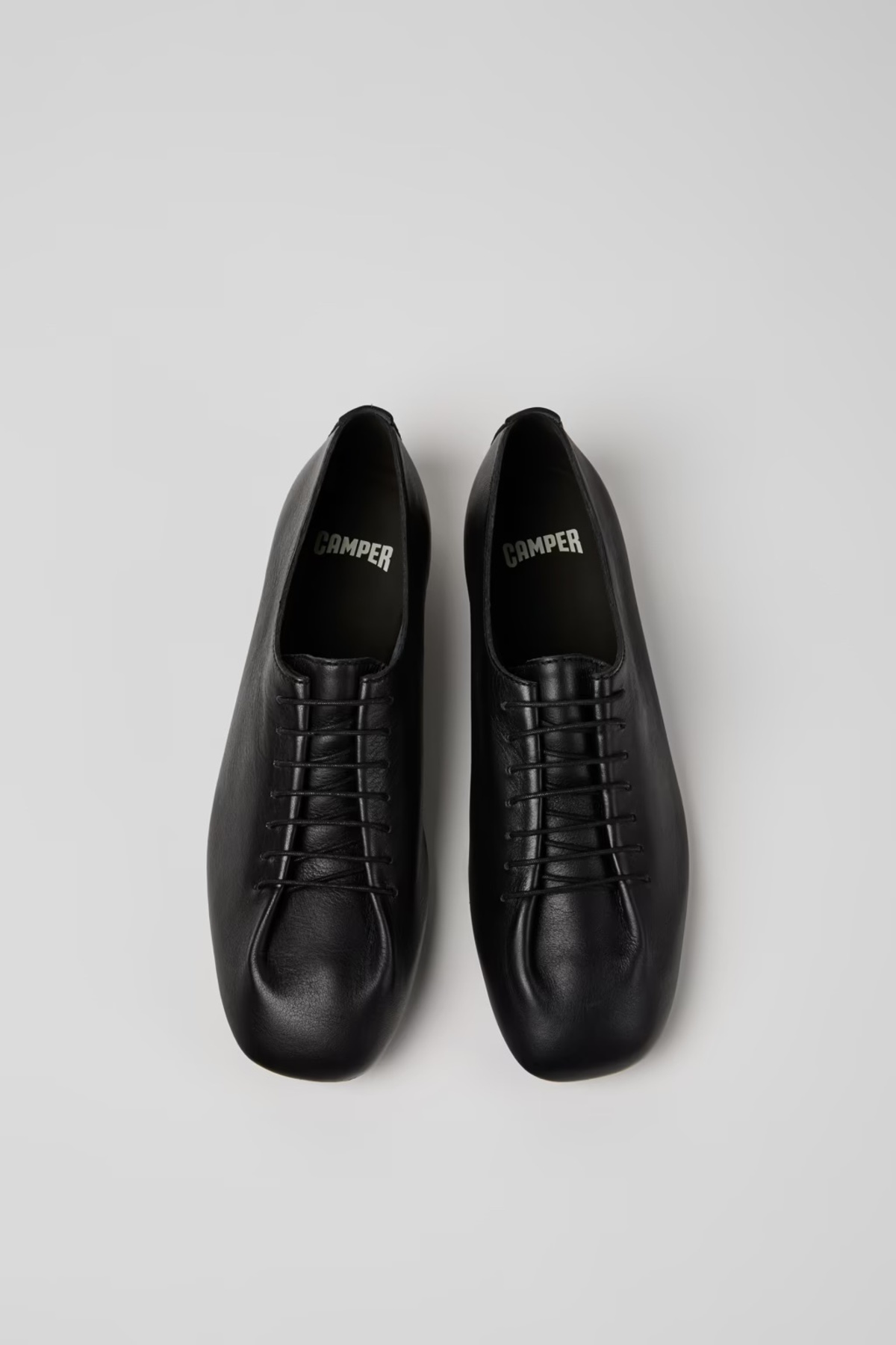 Camper Casi Myra Soft Leather Lace-Up Shoes - Black - Image 2 of 7