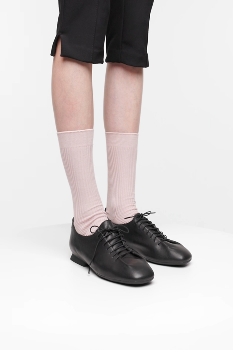 Camper Casi Myra Soft Leather Lace-Up Shoes - Black