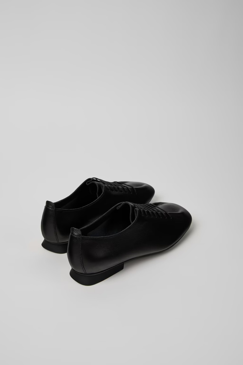 Camper Casi Myra Soft Leather Lace-Up Shoes - Black