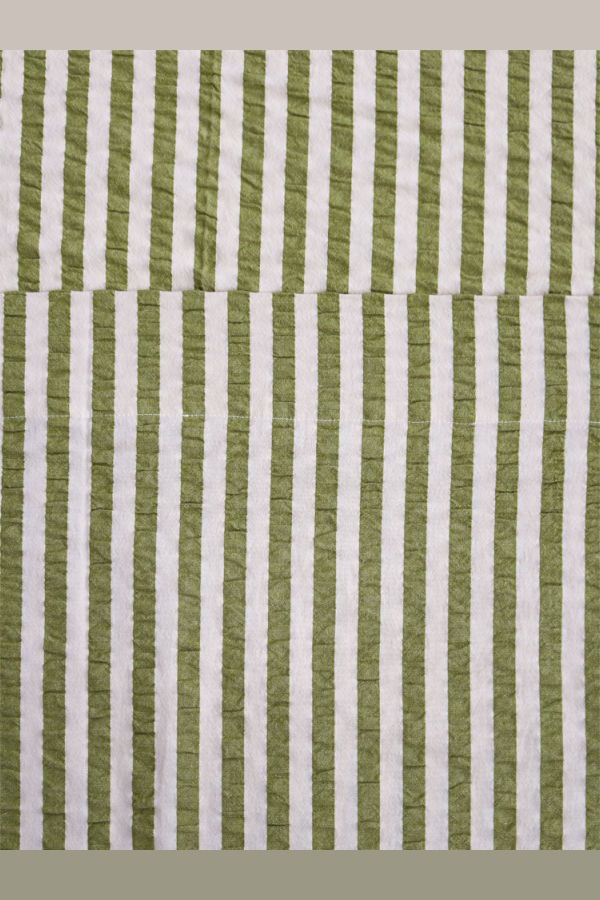 Mosey Me Pistachio Seersucker Flat Sheet